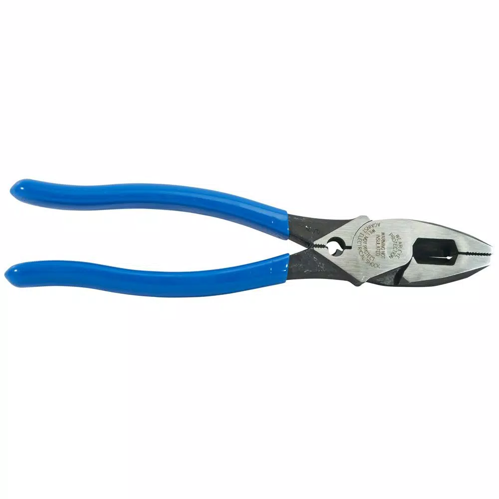 Klein Tools 9 in. Heavy Duty Side-Cutting Crimping Linesman Pliers