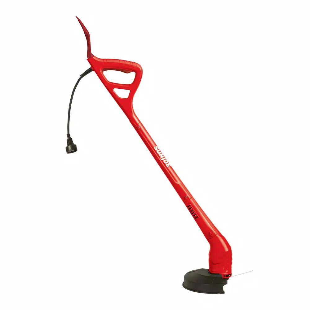 Sun Joe 10 in. 2.5 Amp Electric String Trimmer, Corded Handheld Grass Trimmer, Red