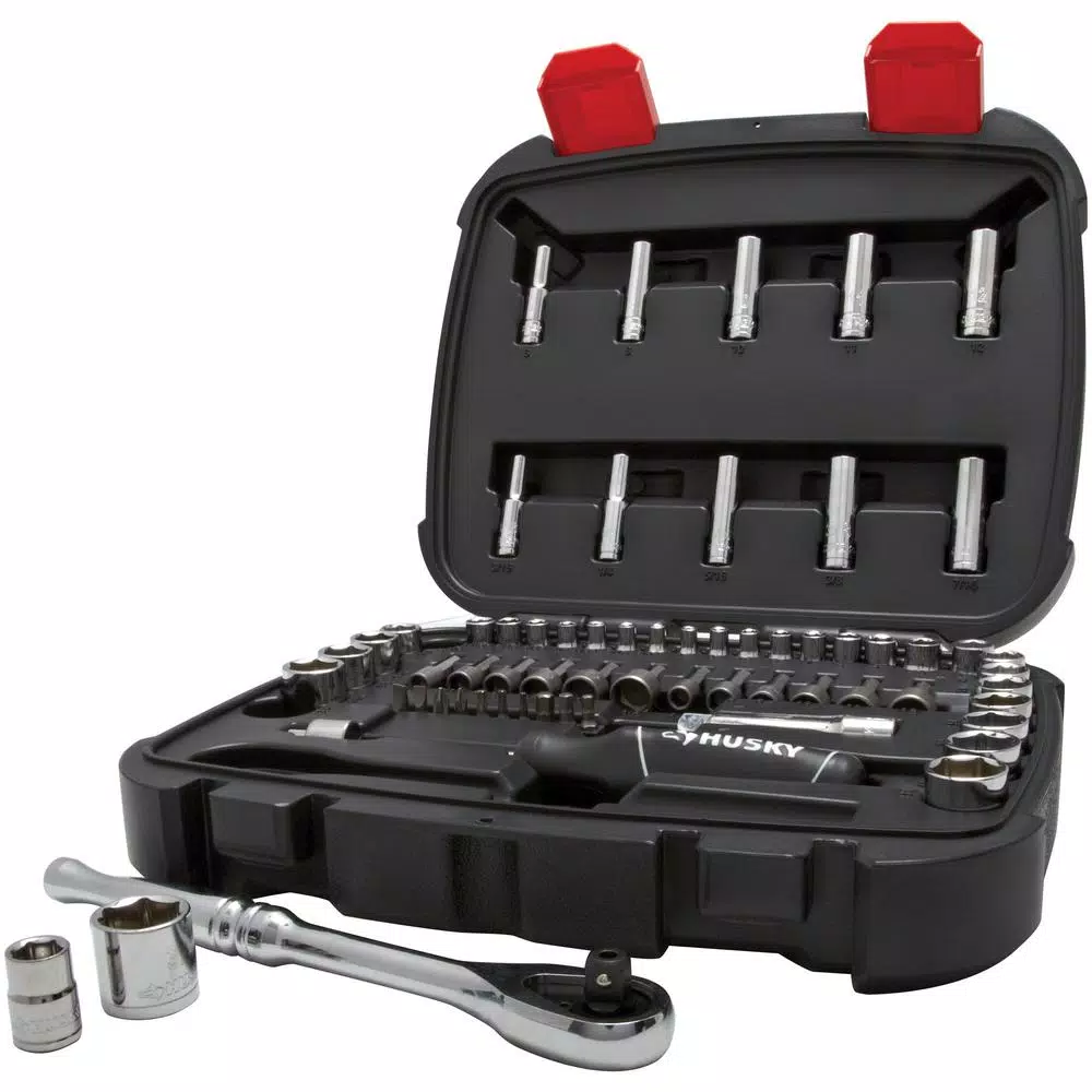 Husky 65-Piece 1/4 in. and 3/8 in. Drive Mechanics Tool Set