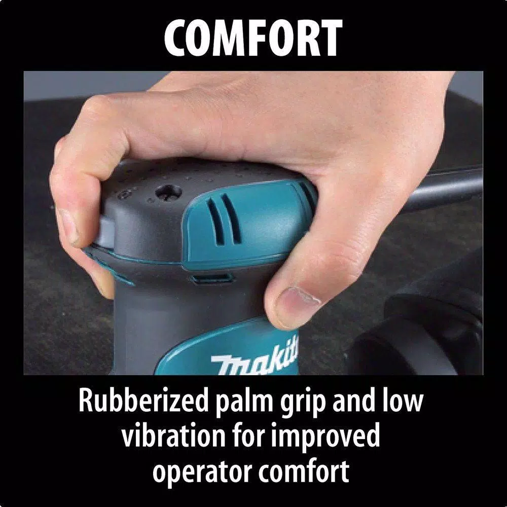 Makita 5 in. Corded Random Orbital Sander with Dust Bag and Hard Case, 3 Amp