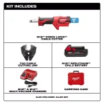 Milwaukee M18 FORCE LOGIC Cordless Cable Cutter Kit with 750 MCM Jaws, 2.0 Ah Battery & Charger thumbnail 2