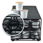 Southern Homewares Keurig K-Cup Pod Storage Drawer - 2-Tier Black Metal Coffee Pod Organizer thumbnail 1