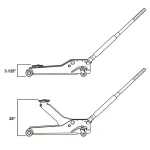 Husky 3-Ton Low Profile Floor Jack with Quick Lift and Dual Pump Design thumbnail 2