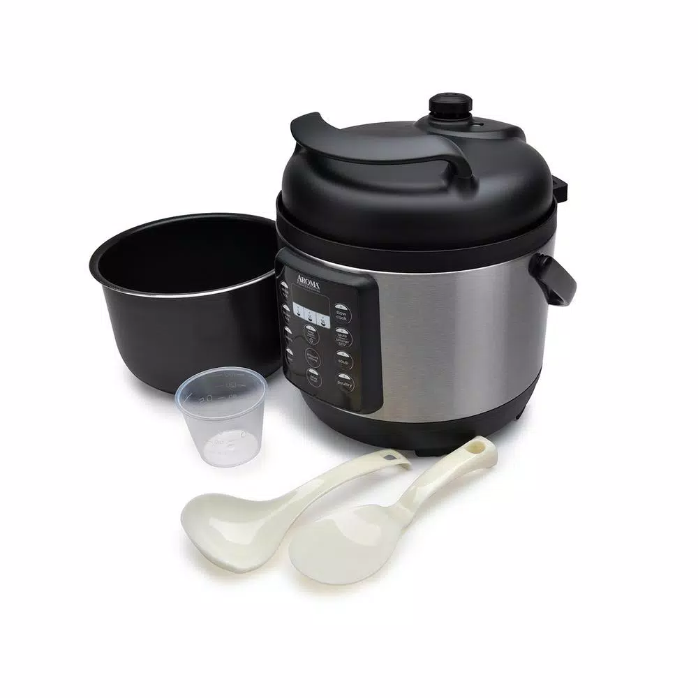 Aroma Professional 3.5 Qt. Stainless Steel Electric Pressure Cooker & Multicooker