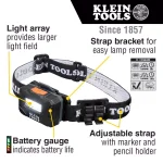 Klein Tools Rechargeable Light Array LED Headlamp with Fabric Strap thumbnail 2