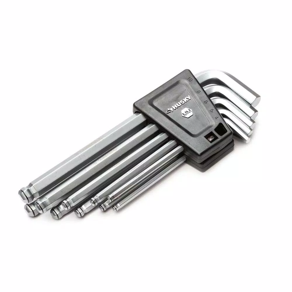 Husky 10-Piece Compression Ring Hex Key Set, Metric and SAE