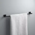 Franklin Brass Maxted 24 in. Single Towel Bar, Matte Black Modern Wall Mounted Bathroom Hardware thumbnail 4