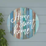 P Graham Dunn Home Sweet Home Blue Oversized Rustic Wood Wall Decor thumbnail 2