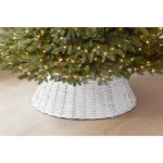 Home Accents Holiday 27 in. White Wicker Christmas Tree Collar thumbnail 2