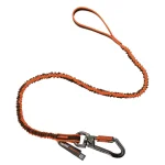 Ergodyne Squids 3109F(x) Tool Lanyard, 25 lb. Capacity, Orange and Gray, Double-Locking Single Carabiner with Swivel thumbnail 1