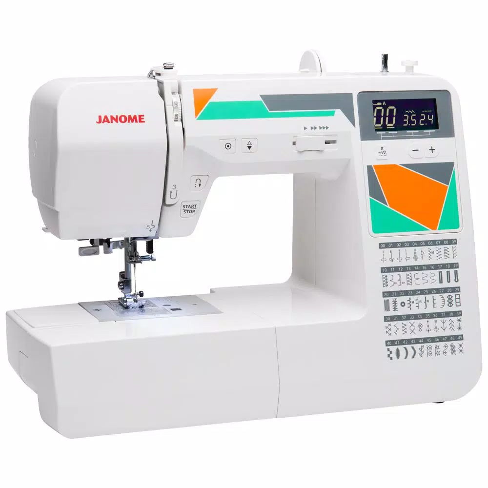 Janome MOD-50 Computerized Sewing Machine with 50 Stitches and 3 One-Step Buttonholes