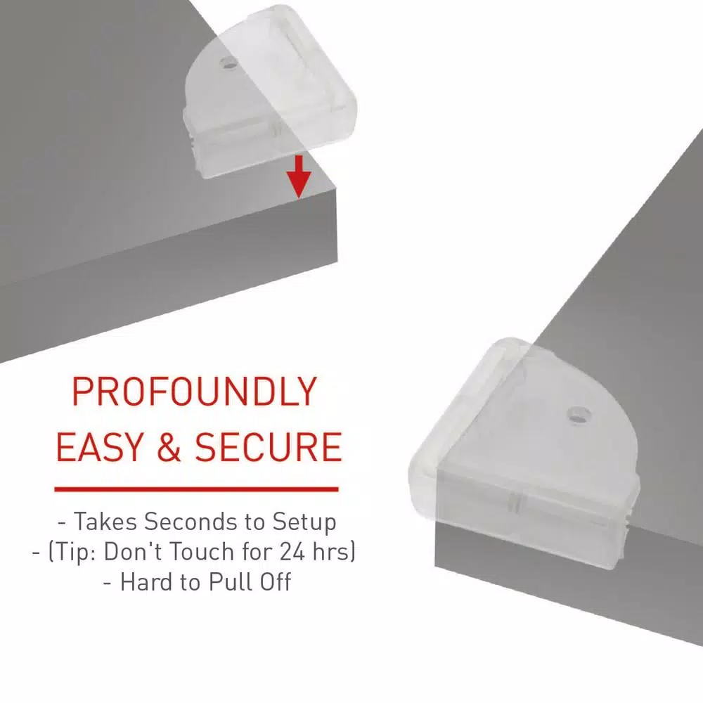 SecurityMan CORNERSTOP Baby Proofing Safety Corner Guards, 12-Pack Clear Edge Protectors