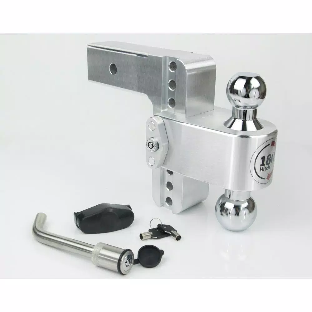 Weigh Safe 180 Hitch by Weigh-Safe Chrome Tow Ball Edition Adjustable Ball Mount
