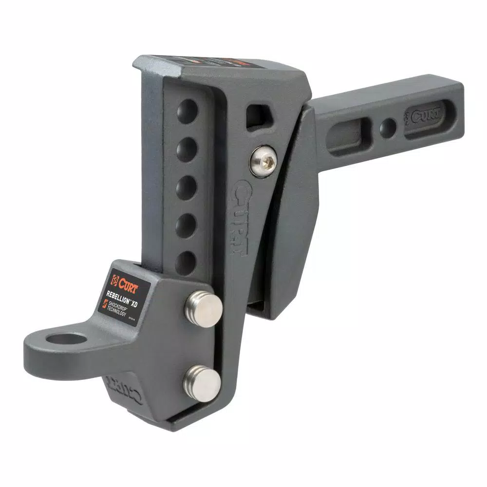 CURT Rebellion XD Adjustable Cushion Hitch Ball Mount with ShockDrop Technology