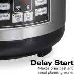 Hamilton Beach 20-Cup Stainless Steel Rice and Hot Cereal Cooker with Rice Rinser and Steam Basket thumbnail 4