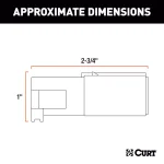 CURT 6-Way Round Trailer Connector Plug, Diecast Metal, Male End thumbnail 5
