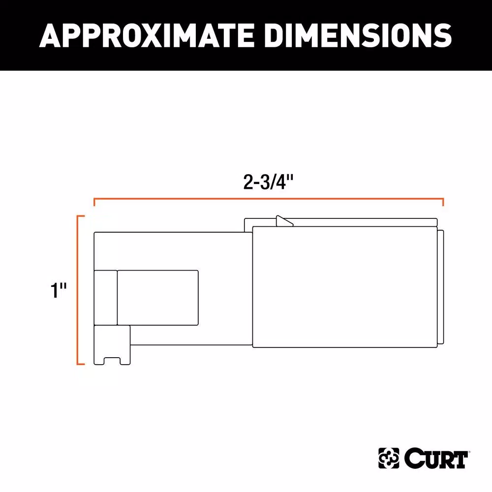 CURT 6-Way Round Trailer Connector Plug, Diecast Metal, Male End