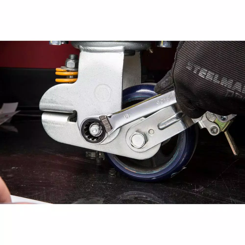 STEELMAN PRO 96748 Metric Universal Spline Ratcheting Wrench Set, 5-Piece Deep Box-End