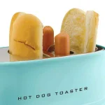 Nostalgia Retro Series 2-Slice Aqua Long Slot Hot Dog and Bun Toaster with Crumb Tray and Mini Tongs thumbnail 2