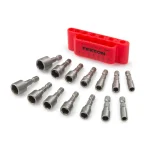 TEKTON 14-Piece Quick-Change Power Nut Driver Bit Set, 3/16-7/16 in. and 5-12 mm thumbnail 1