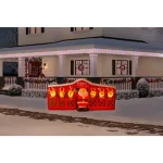 Home Accents Holiday 9 ft LED Inflatable Santa's Stable with Reindeer Holiday Decor thumbnail 2
