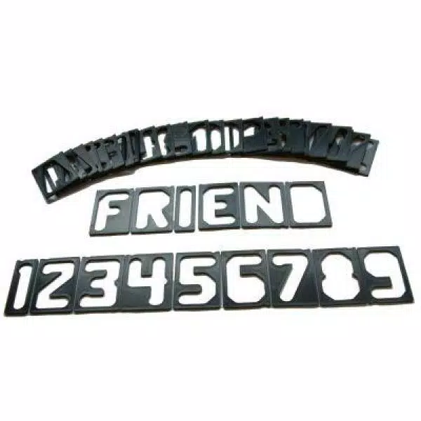 Milescraft 1-1/2 in. Horizontal Sign Making Letter and Number Template Set, 42-Piece