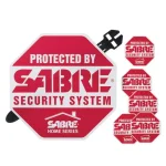 SABRE Home Security Yard Sign and Window Decal Set - Red Deterrent Signage thumbnail 1