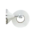 MODONA Flora Toilet Paper Holder, White Porcelain and Polished Chrome Stainless Steel Roller thumbnail 5