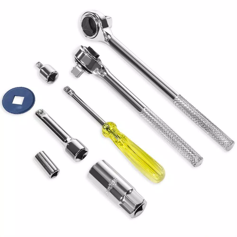 Stark Mechanics 52-Piece SAE/MM Ratchet and Socket Set with 1/4 in., 3/8 in., and 1/2 in. Drives