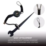 Ergodyne Squids 3001 Standard Black Retractable Tool Lanyard with Single Carabiner and Loop End (2 lb Capacity) thumbnail 6