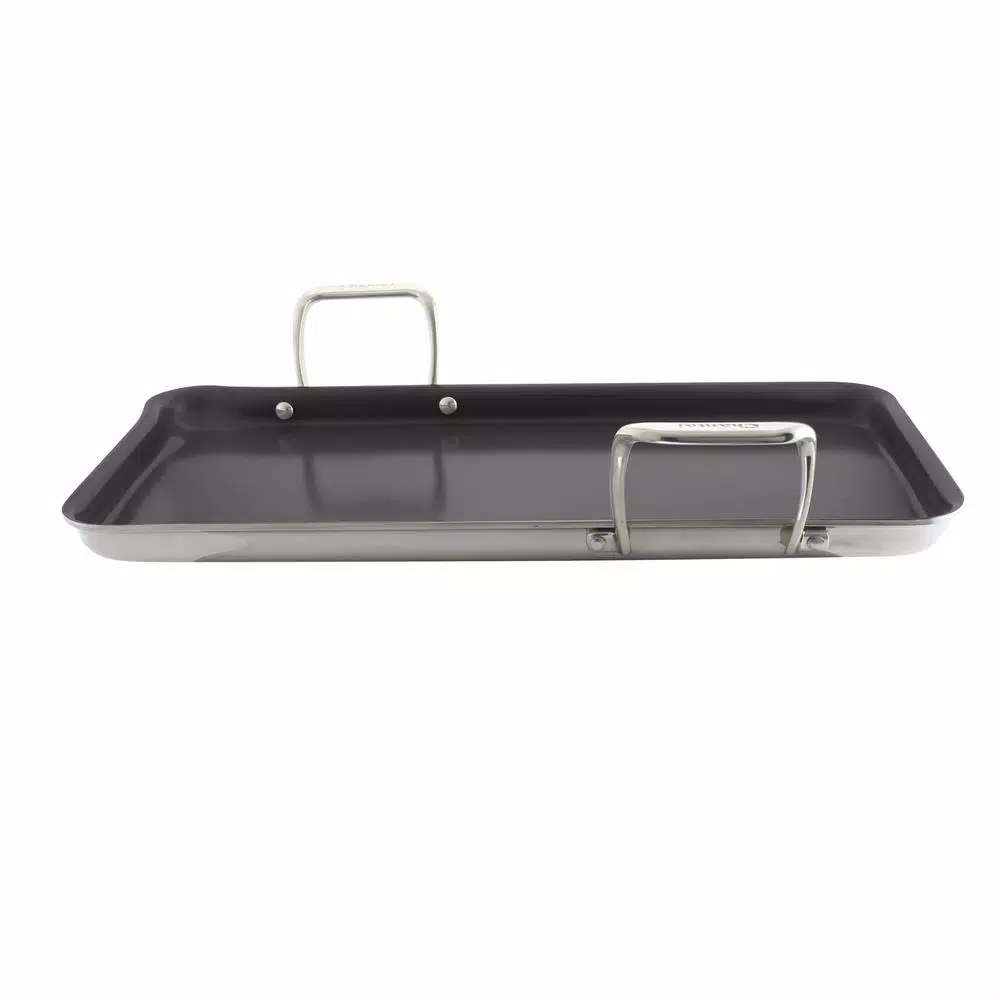 Chantal 21 Supreme 19 in. Ceramic Nonstick Tri-Ply Stainless Steel Griddle