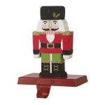 Glitzhome Nutcracker Wooden and Metal Stocking Holders, Set of 2 thumbnail 2