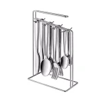 BergHOFF Essentials Alteo 25-Piece Stainless Steel Flatware Set with Storage Stand, Service for 6 thumbnail 1