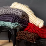 DONNA SHARP Indigo Acrylic Chunky Knitted Throw Blanket, 40 x 50 in thumbnail 2