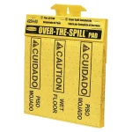 Rubbermaid Bilingual Over-the-Spill Pad Tablet, 16.5 x 14 in., Polypropylene Absorbent Safety Sign thumbnail 1