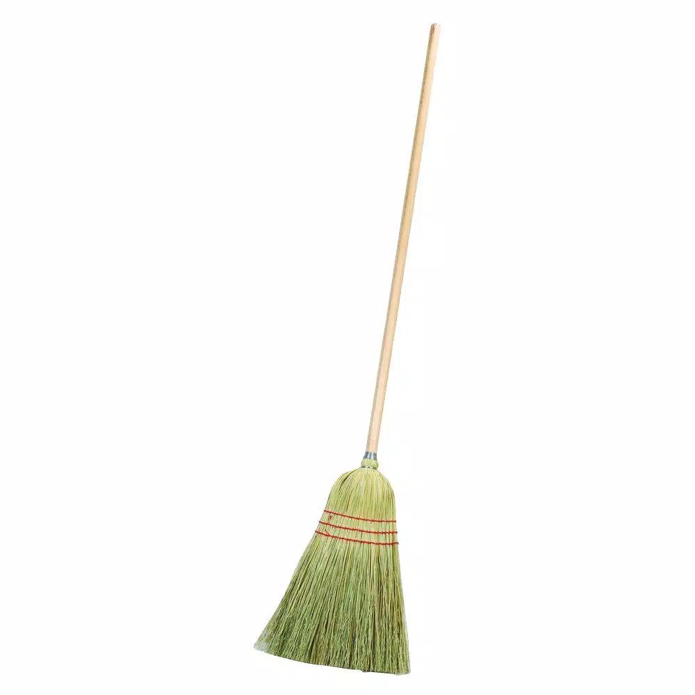 Carlisle 55 in. Warehouse Corn Blend Broom with Natural Wood Handle (Case of 12)
