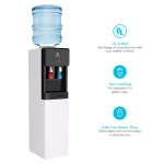 Avalon Top Loading Water Cooler Dispenser, Hot and Cold Water Dispenser with Child Safety Lock, White thumbnail 5