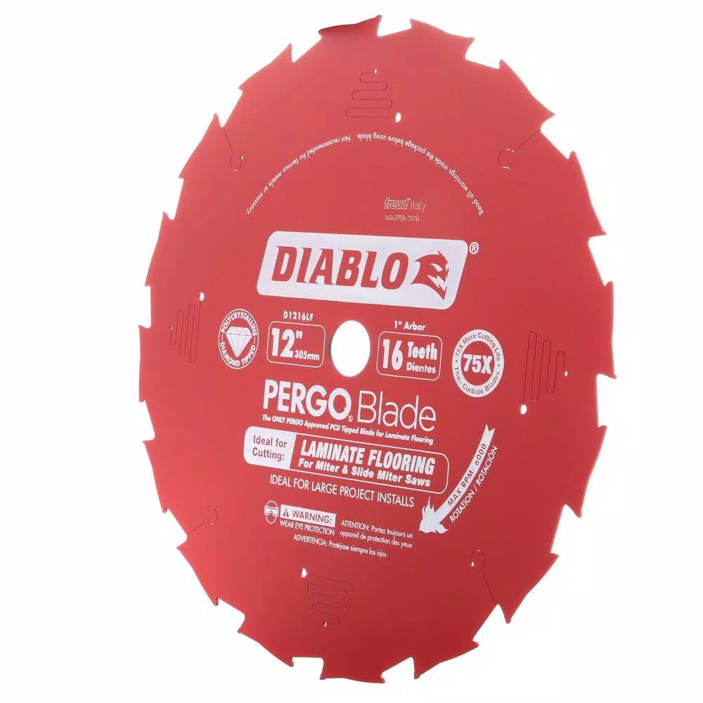 Diablo 12 in. 16-Tooth PCD Tipped Ultimate Flooring Saw Blade