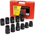 Stark 1 in. Drive Duo Combination SAE and Metric Deep Impact Socket Set, 11-Piece thumbnail 1