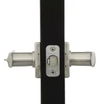 Kwikset Vedani Satin Nickel Square Exterior Entry Door Lever with SmartKey Security thumbnail 3