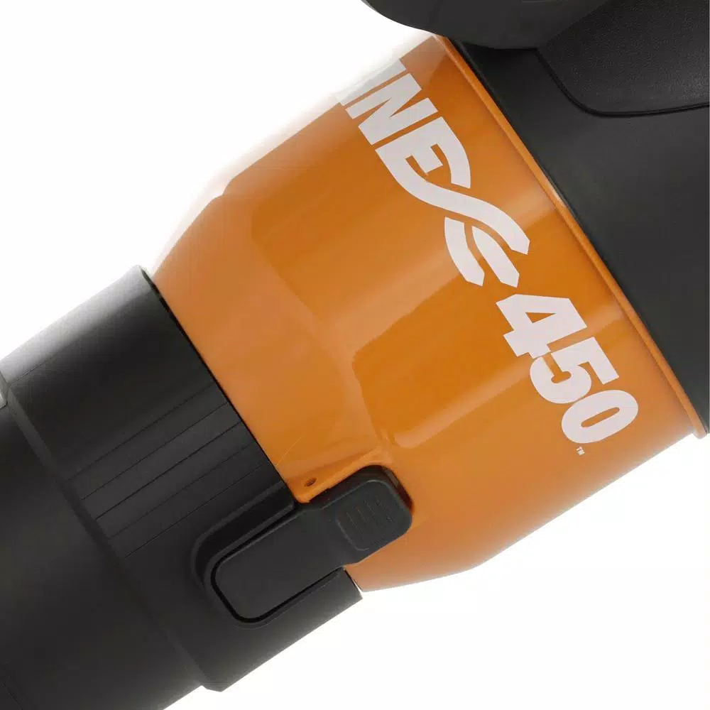 WORX WG519 7.5 Amp Electric Handheld Leaf Blower, 120 mph, 450 CFM, 2-Speed Turbine Technology