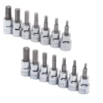 Husky 14-Piece 3/8 in. Drive Hex Bit Socket Set, SAE and Metric thumbnail 1