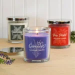 LUMABASE Floral Collection Scented Candles Set of 3 - Gardenia, Rose Petals, and Lavender - 10 oz Glass Jars thumbnail 3
