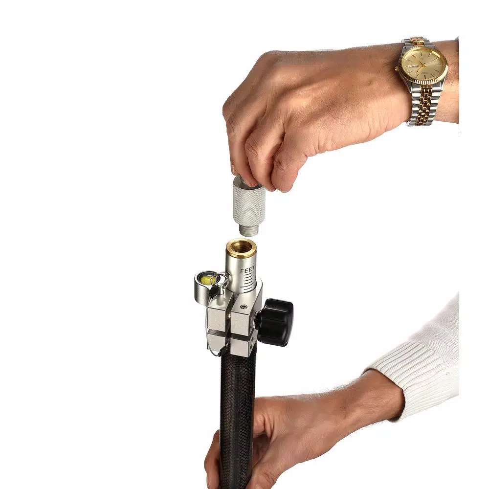 AdirPro 8.5 ft. Carbon Fiber Prism Pole with Fixed Adapter and Dual Graduations