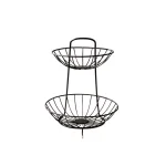 Spectrum Yumi 2-Tier Steel Arched Fruit Bowl & Countertop Server, Black thumbnail 6
