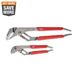 Milwaukee 2-Piece Ream and Punch Straight-Jaw Pliers Set, 6 in. and 10 in. thumbnail 1