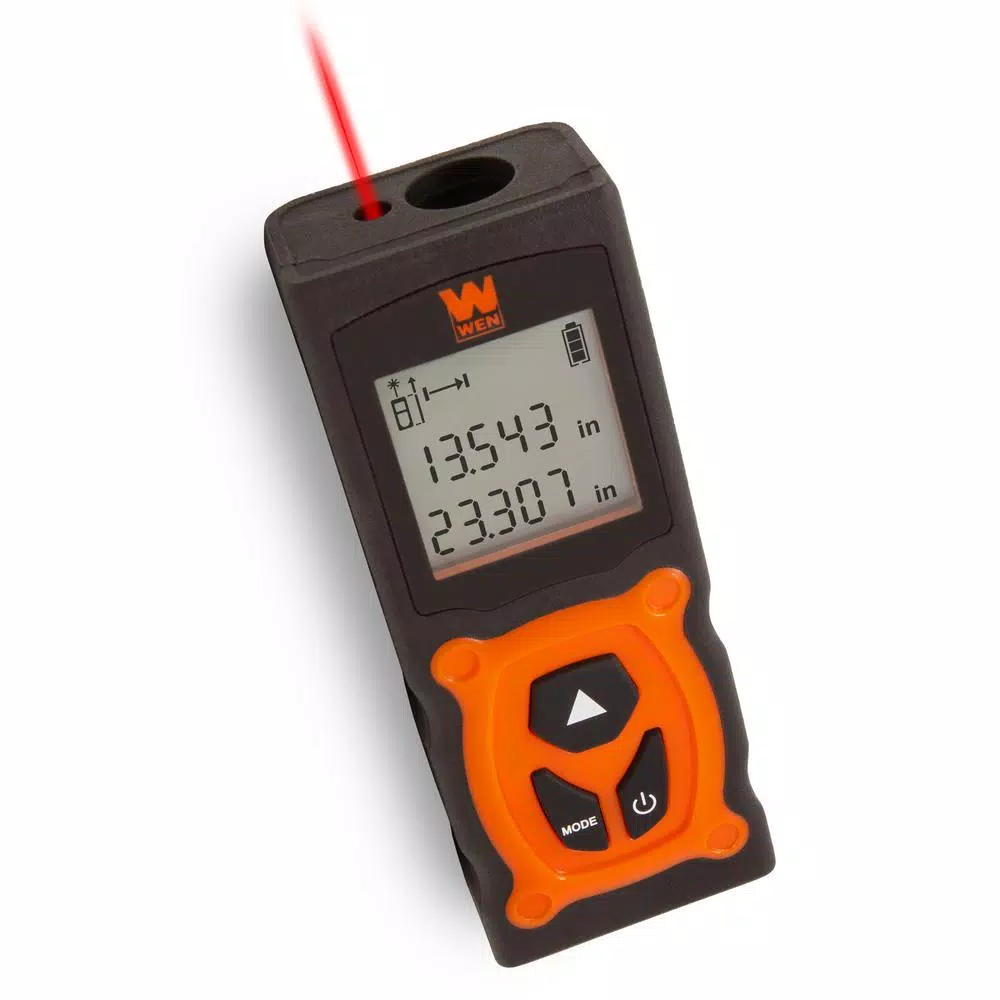 WEN 120-Foot Digital Laser Distance Measure with Backlit LED Screen
