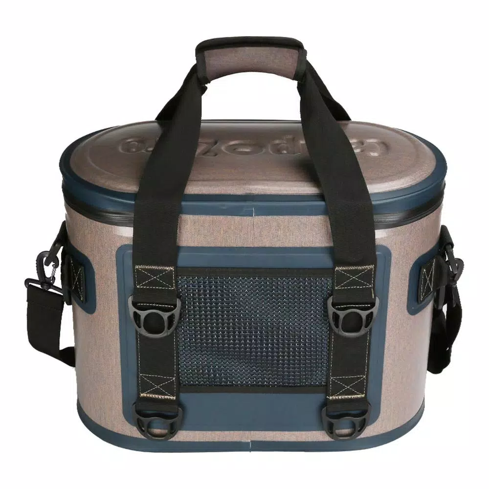 Camp-Zero 13.9 Qt. 20-Can Soft Cooler - Beige and Blue