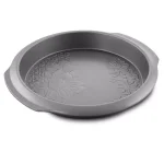Gibson Home Gibson Country Kitchen 9 in. Round Silver Embossed Carbon Steel Non-Stick Cake Pan thumbnail 1
