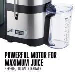 Weston Super Chute 1100W Centrifugal Juice Extractor, 3.5" Extra-Wide Feed Chute, Stainless Steel thumbnail 9